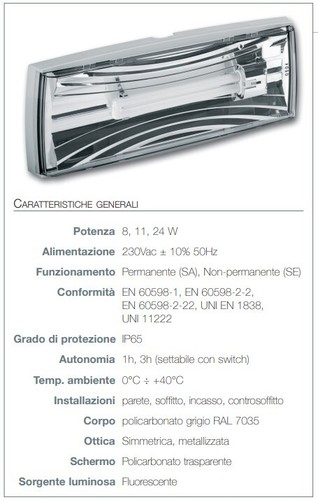 Lampada emergenza beghelli