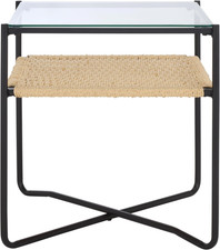 Tavolo con estremità quadrata