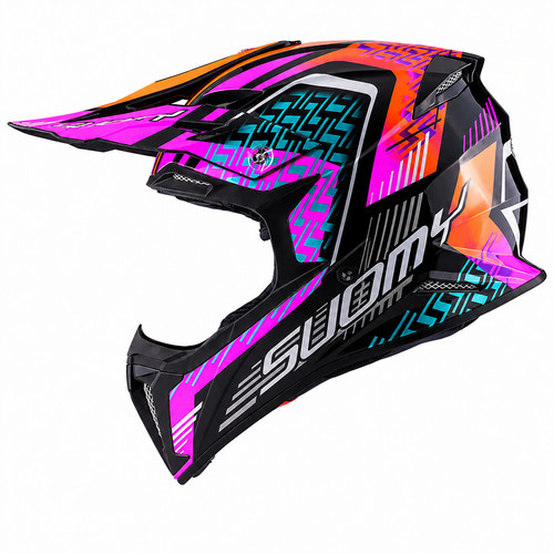 Suomy wing motley - red, purple