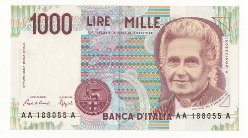 1000 lire montessori prima - 1000,