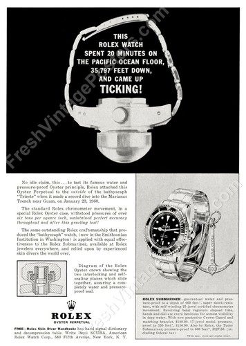 1961 rolex submariner trieste - 1961,