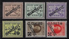 1931 Vaticano Segnatasse PIO XI Francobolli soprastampati Segnatasse MH* Linguel