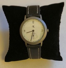 Orologio Uomo CK CALVIN KLEIN anni '90.Bracciale in pelle, pila da sostituire.