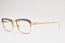 1970s vintage gold plated double gold laminate eyeglasses oval frame tortoise