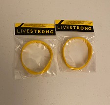 NUOVO 2004 LIVESTRONG Braccialetto Silicone Giallo Braccialetto Nike Lotto di 2