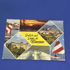 SALUTI DAL LAGO DI BRACCIANO CARTOLINA A COLORI