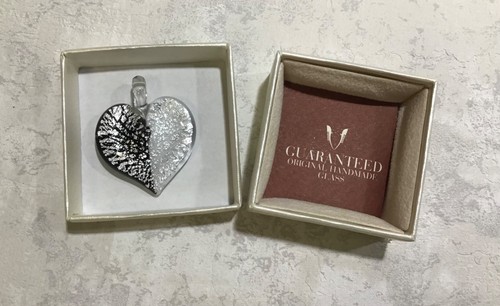 Ciondolo cuore vetro - in,