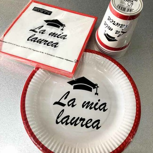 Laurea set party bicchieri - laurea,