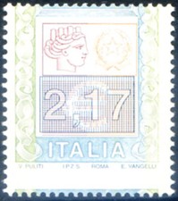 Repubblica. Euro 2,17 2002 di alto valore. Varietà.