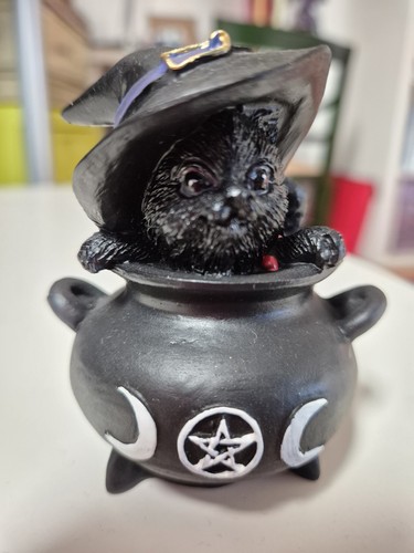 Gatto nero statuina