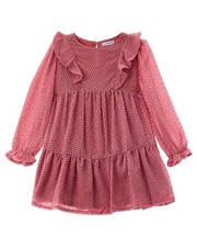 Mayoral Rose Ruffle Plumeti