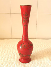Vaso alto etnico in ottone