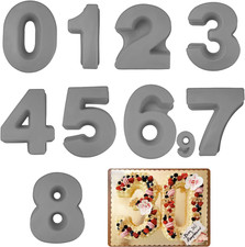 9 Pezzi ADDENSATO Tortiera Silicone Stampi Numeri Grandi Stampo in Silicone Tort