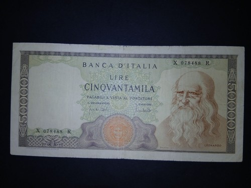 50000 lire leonardo vinci - leonardo, da