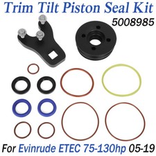 For Evinrude ETEC 75-130hp 05-19 Trim Tilt Seal Kit w/ End Cap & Wrench 5008985
