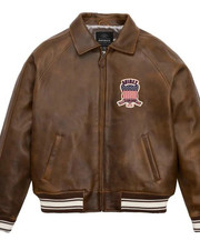 Men Avirex Brown Real Bomber