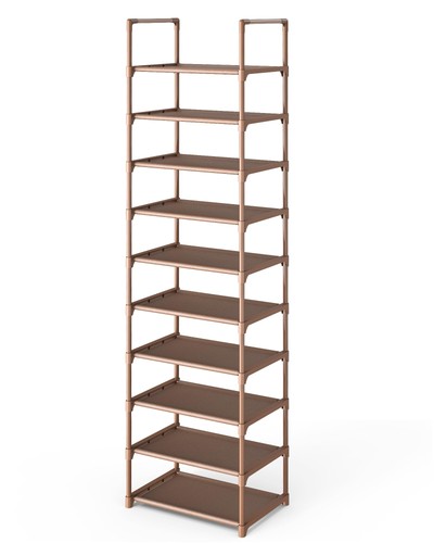 Scarpiera marrone ripiani - marrone, 10