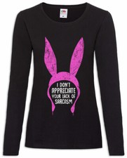 T-shirt donna manica lunga Lack Of Sarcasm Bob Tina Bob's Louise Belcher Burgers