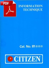 Information Technique - CITIZEN cal. 8100A / 8110A Chronographe - PDF - 18 pages