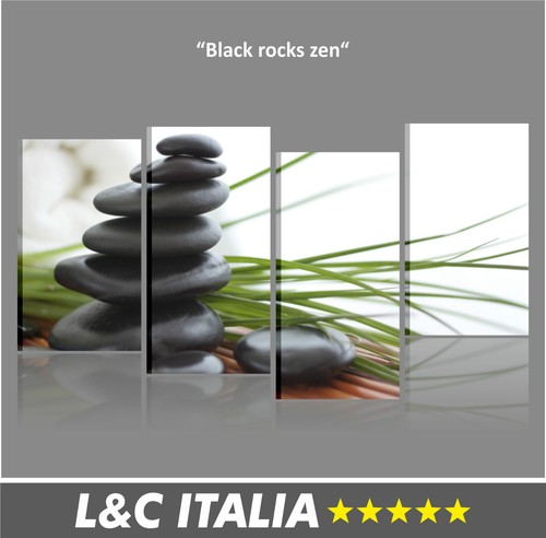 Black rocks zen quadro - su, tela