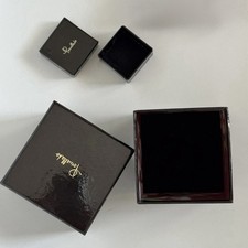 POMELLATO 2 Scatole Quadrate Nero Lucido Confezioni Regalo Vintage