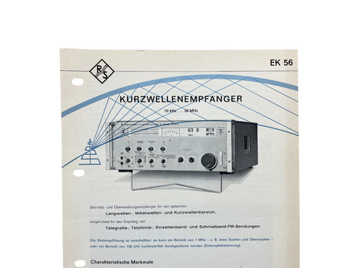 Foglio informativo vintage