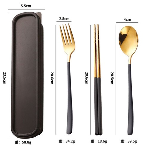 Set posate sushi oro nero - sushi,