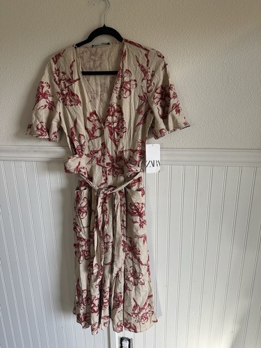 Abito midi floreale misto - , lino