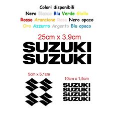 Kit adesivi SUZUKI per auto moto scooter 10 pezzi Stickers