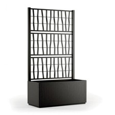 FIORIERE FIORIERA SEPARE CON SPALLIERA 80X36X140H GRIGIO GRAFITE GIARDINO 5 2025