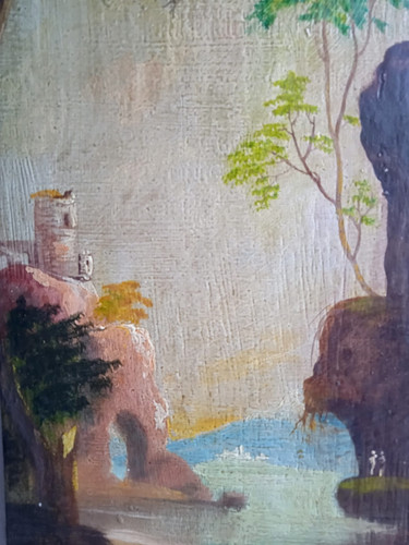 Quadro antico paesaggio scuola - quadro,