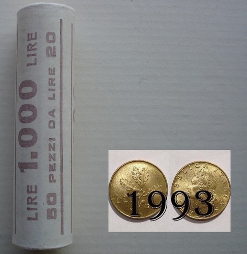 Rotolino lire 1993 quercia - rotolino, 20