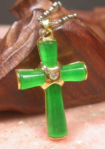 Ciondolo giada verde ghiaccio - giada,