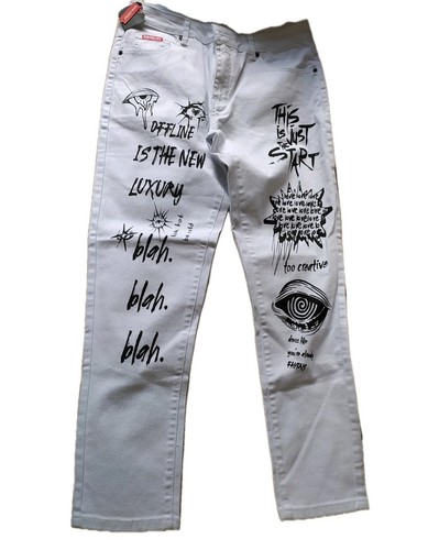 Jeans uomo colore bianco - uomo,