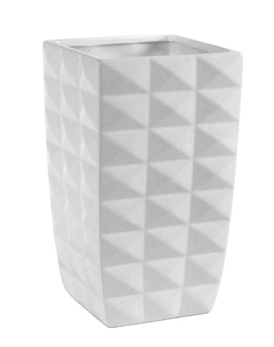 Vaso ceramica quadrato - vaso,