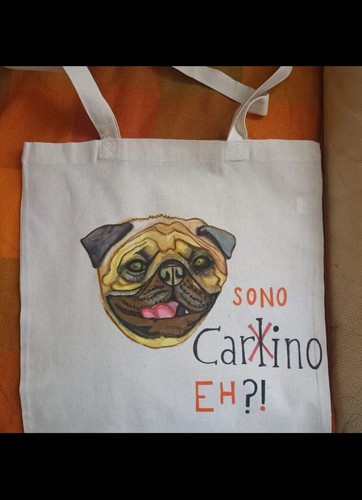 Borsa tela con disegno - con,