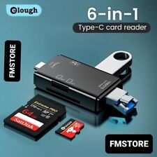 6 in 1 Lettore Adattatore per Schede di Memoria 3.0 SD TF USB Micro Type C OTG .
