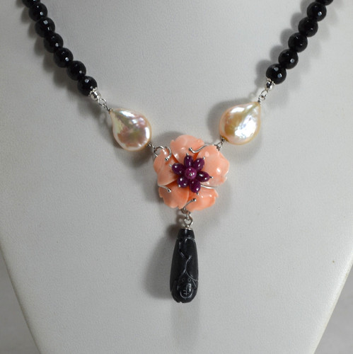 Collana argento 925 onice - in,