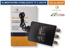ALIMENTATORE STABILIZZATO TV PER ANTENNA 1 INGRESSO 2 USCITE DC 12V 450mA