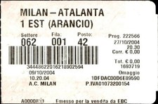Biglietto Stadio Milan