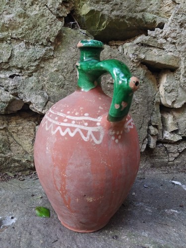 Brocca antica terracotta con - brocca,