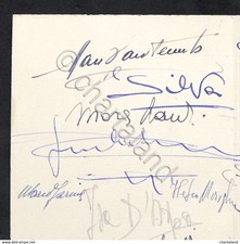 Menu con autografo dell'attore