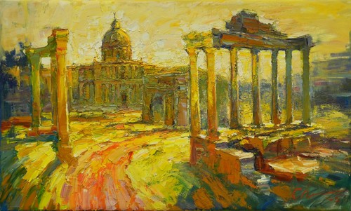 Dipinto olio originale - , roma