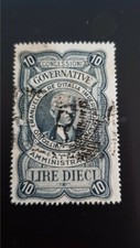 Regno d'Italia - Marca da bollo Concessioni Governative Lire 10 usata