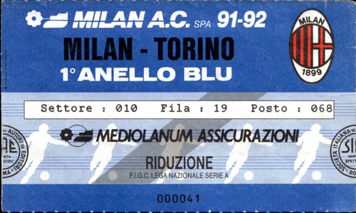 Biglietto stadio milan - biglietto,
