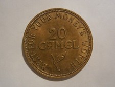 Gettone 20 lire sigaretta cammello 1957