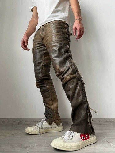 Pantaloni pantaloni vera pelle