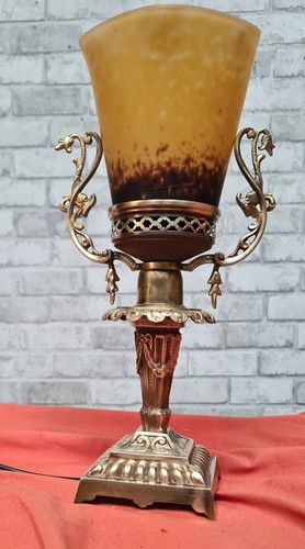 Lampe bronze signé schneider - bronze,