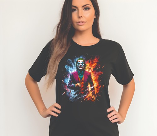 Shirt nera unisex the joker - unisex,