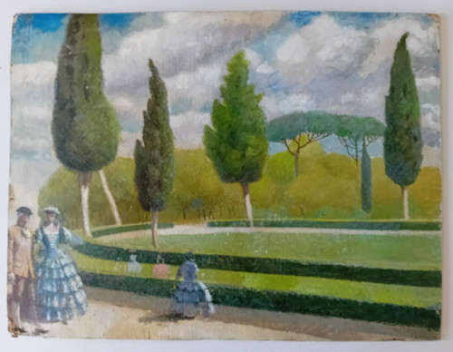 Dipinto olio cartone - ,